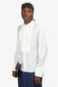 Giambattista Valli x H&M White Silk Pleated Shirt Size M Mens