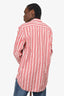 Jil Sander Red/White Striped Long-sleeves Shirt Size 41 Mens