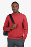 Acne Studios Red 'AS' Initial Long-Sleeve Sweatshirt Size Large Mens