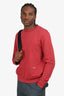 Acne Studios Red 'AS' Initial Long-Sleeve Sweatshirt Size Large Mens