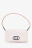 Gucci White Canvas Looping Shoulder Bag