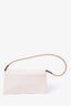 Gucci White Canvas Looping Shoulder Bag