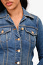 Burberry London Blue Denim Jacket Size 2 US