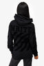 Off-White Black Velvet Striped Logo Hoodie Size XS