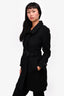 Burberry London Black Wool Belted Coat Size 0