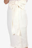 Jean Paul Gauthier White Pleated Bow Pencil Skirt Size 6