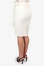 Jean Paul Gauthier White Pleated Bow Pencil Skirt Size 6