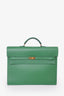 Hermès 1995 Green Epsom Leather Kelly Depeche 38 Briefcase