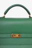 Hermès 1995 Green Epsom Leather Kelly Depeche 38 Briefcase