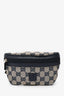 Gucci Kids Navy/Cream 'GG' Canvas Web-Trimmed Waist Bag