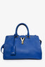 Saint Laurent 2015 Blue Leather “Y Cabas” Small Tote with Strap