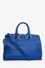 Saint Laurent 2015 Blue Leather “Y Cabas” Small Tote with Strap