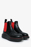 Alexander McQueen Black/Red Chelsea Boots Size 37