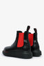 Alexander McQueen Black/Red Chelsea Boots Size 37