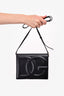 Dolce & Gabbana Black Calfskin 'DG' Logo Crossbody Bag