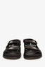 Pre-Loved Chanel™ Black Quilted Canvas Embellished CC Logo Dad Sandals sz 37.5 (As Is)