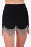 Area Black Crystal Embellished Mini Skirt Size 0