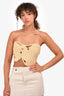 Cult Gaia Beige Raffia 'Ace' Top Size XS