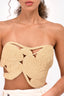 Cult Gaia Beige Raffia 'Ace' Top Size XS