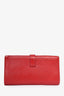 Hermès 2013 Red Chevre Leather Bearn Wallet (Retouched)