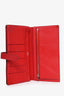 Hermès 2013 Red Chevre Leather Bearn Wallet (Retouched)