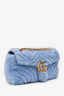 Gucci Blue Shearling Marmont Shoulder Bag