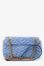 Gucci Blue Shearling Marmont Shoulder Bag