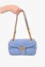 Gucci Blue Shearling Marmont Shoulder Bag