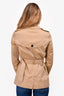 Burberry Tan Short Belted Trench Coat Size 4