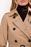 Burberry Tan Short Belted Trench Coat Size 4