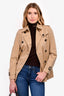 Burberry Tan Short Belted Trench Coat Size 4