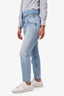 The Attico Light Blue Washed High Waisted Straight Legged Jeans Size 42