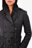 Burberry Brit Black Quilted Padded Coat Size XS