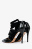 Valentino Black Leather/Velvet Ribbon Chain Heels Size 39