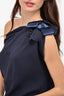 Lanvin 2013 Navy Silk Asymmetrical Dress Size 38 With Tags