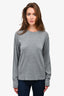 Filippa K Grey Merino Wool Long Sleeve Crew Neck Sweater Size S