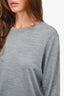 Filippa K Grey Merino Wool Long Sleeve Crew Neck Sweater Size S