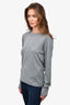 Filippa K Grey Merino Wool Long Sleeve Crew Neck Sweater Size S