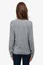 Filippa K Grey Merino Wool Long Sleeve Crew Neck Sweater Size S