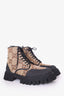 Gucci Black/Beige Jumbo GG Canvas Ankle Boots Size 9 Mens