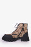 Gucci Black/Beige Jumbo GG Canvas Ankle Boots Size 9 Mens