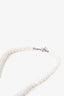 Vivienne Westwood Silver Tone Faux Pearl Choker Necklace