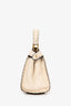 Fendi Cream Leather Astrology Embroidered Canvas Mini Peekaboo Top Handle