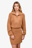 Staud Brown Cableknit 'Kirby' Sweater Dress Size L