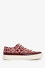 Louis Vuitton Burgundy Canvas Logo Printed Sneakers Size 35.5