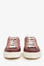 Louis Vuitton Burgundy Canvas Logo Printed Sneakers Size 35.5