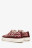 Louis Vuitton Burgundy Canvas Logo Printed Sneakers Size 35.5