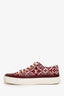 Louis Vuitton Burgundy Canvas Logo Printed Sneakers Size 35.5