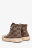 Balenciaga Brown Canvas Paris BB Monogram High Top Sneaker Size 5 US