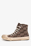 Balenciaga Brown Canvas Paris BB Monogram High Top Sneaker Size 5 US